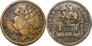 P1635 France Token Louis XVI 1774 1793 Optimo Principi Reich - Make offer