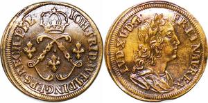 P1643 Jeton Token Louis XV aux