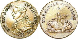P1662 Jeton Token France Louis XVI Pour le dauphin Louis XVII Felicitas Publicas  >M O