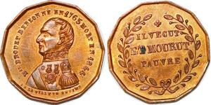 P1681 Médaille France Drouet Erlon 1765 1844 Il vecut et Mourut Pauvre Ville Reims SPL