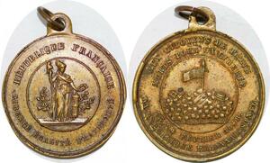 P1697 Médaille France Aux Citoyens de Paris Fevrier Baricades 1848 ->Faire offre