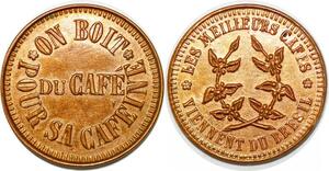P1708 Jeton France meilleurs cafés Brésil Brazil On boit du café pour sa caféine SUP