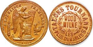 P1710 France Jeton Publicitaires Talons Tounants Wood Milne cartaux Génie SPL