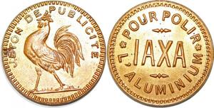 P1711 France Jeton Publicité Pour Polir Iaxa Aluminium Coq Rooster SPL ->Faire offre