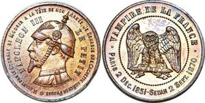 P1717 France Satirique 10 Centimes Vampire Sedan 1870 Prusse Napoléon III Le Petit SPL