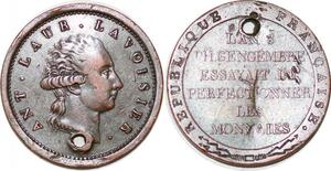 P1722 Rare France Essai France Consulat A-L de Lavoisier 1743-1794 an 9 1801 Andrieu