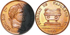 P1728 Rare France Médaille Napoléon Inauguration du tombeau 1853 SPL -> Faire offre