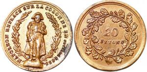 P1738 France Médaille Napoléon remplacé Colonne Juillet 20 Jeton 1833 SUP