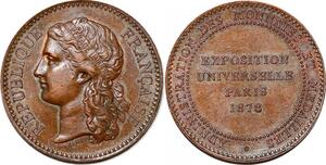 P1751 RareFrance  Médaille Exposition Universelle Administration Monnaies 1878 SUP
