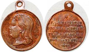 P1759 Médaille Charles Joseph Bonaparte Duc de Reichstadt 1811 1832 SPL