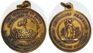 P1763 France Médaille Aux Citoyens de Paris Fevrier Baricades 1848 SUP ->Faire offre