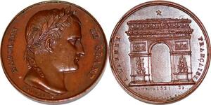 P1785 France Médaille Napoléon Le Grand Montagny Armée Arc de Triomphe SPL