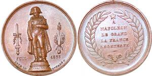 P1786 France Médaille Napoléon Le Grand Colonne Juillet 1833 Domard SPL ->Faire offre