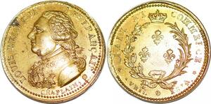 P1809 France Médaille Louis XVIII Paix et commerce Chaplain SPL ->Faire offre