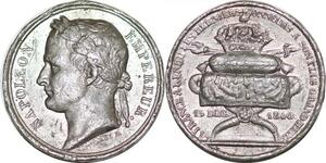 P1815 Rare France Médaille Retour cendres Napoléon I 1840 Borrel Tombeau SUP