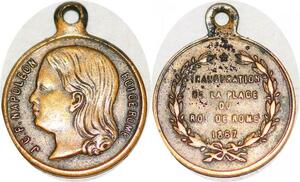P1816 France Médaille JCF Napoléon Roi de Rome Trocadéro 1867 ->Faire offre