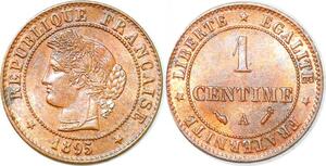 P1824 France 1 Centime Cérès 1895 A Paris SPL Un Bijou !! - Faire Offre