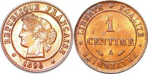 P1843 France 1 Centime Cérès 1896 A Paris FDC - Faire Offre