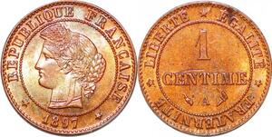 P1853 France 1 Centime Cérès 1897 A Paris SPL - Faire Offre