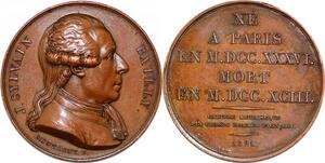 P1869 France Médaille Jean Sylvain Bailly Astronome Paris 1736 1793 Montagny SPL
