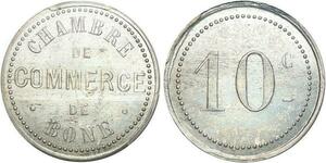 P1884 Algeria Colonies 10 Centimes Commerce 1915 Bône PCGS MS63