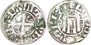 P1944 France Denier d'Orléans Louis VI 1108-1137 Avrelianvs Civitas Argent ->F offre