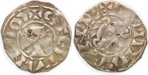 P1954 France Denier Bretagne Comté de Penthièvre Etienne I 9751038 Guingamp Argent ->F offre