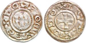 P1961 Rare France Denier Déols Eudes l'Ancien Odo Dvx - Doleo Civis Argent 1060 1103 ->F offre