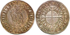 P1980 Rare France Lorraine Gros d'Argent Thierry Boppart 1365 1384 Evéché Metz SUP