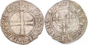 P1982 Rare France Double Tournois Charles VI 1368 1422 Aux 3 Lis Angers Ciani 552 ->Faire offre