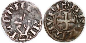 P1989 Rare France Denier Besançon Bisvntivm Anonyme Argent ->Faire offre