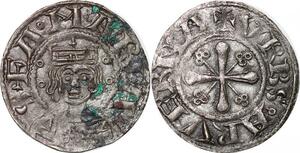 P2003 Rare France Denier Auvergne Evêché de Clermont Sea Maria Vrbs Arverna