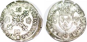 P2017 Tres Rare France Henri II Douzain aux croissants 1549 L Bayonne