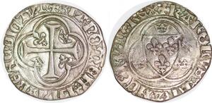 P2031 France Blanc Couronne Charles VIII Couroncelles Troyes Argent ->Faire offre