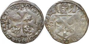 P2045 France Comtat Venaissin Clément VIII et Octave Aquaviva douzain 1594 Carpentras