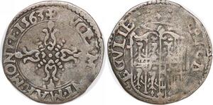 P2053 Scarce Italy Mantova Monferrat Soldo Margherita Guglielmo Gonzaga 1563