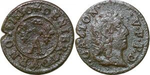 P2067 France Dombes Denier tournois Gaston d'Orléans 1650 A Trévoux ->Faire offre
