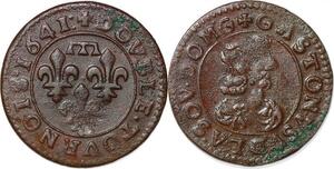 P2088 France Dombes Double Tournois Gaston d'Orléans 1641 Trévoux SUP