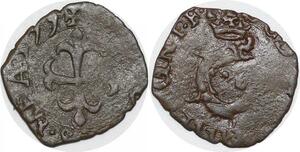 P2096 France Inédit ou imitation Italienne ? Rare Liard Henri III Dauphiné 1579 SUP