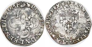 P2098 Rare France Douzain Francois Ier à la croisette 1494 1547 D Lyon ->Faire offre