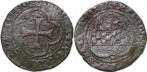 P2102 Very Rare Belgique Liège Brûlé Evêché Édouard de La Marck cuivre