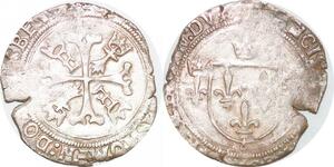 P2126 Rare France Grand Blanc de Bretagne Francois Ier 1494 1547 Rennes mouchetures Argent