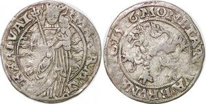 P2128 Scarce Germany Braunschweig Mariengroschen 1546 lion Madonna silver