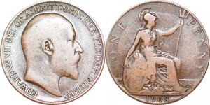 P2143 United Kingdom Penny Edward VII 1908 - >Make offer