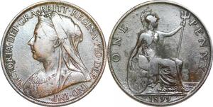 P2144 United Kingdom Penny Victoria 3rd portrait 1899 ->Make offer