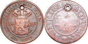 P2169 Netherlands East Indies 2 1/2 Cents Wilhelmina I 1898 ->Make offer