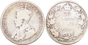 P2176 Canada 50 Cents George V 1919 Silver ->Make offer