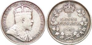 P2178 Canada 5 Cents Edward VII 1903 Silver ->Make offer
