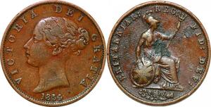 P2192 United Kingdom 1/2 Penny Victoria 1854 ->Make offer
