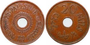 P2194 Scarce British Palestine 20 Mils 1942 - >Make offer